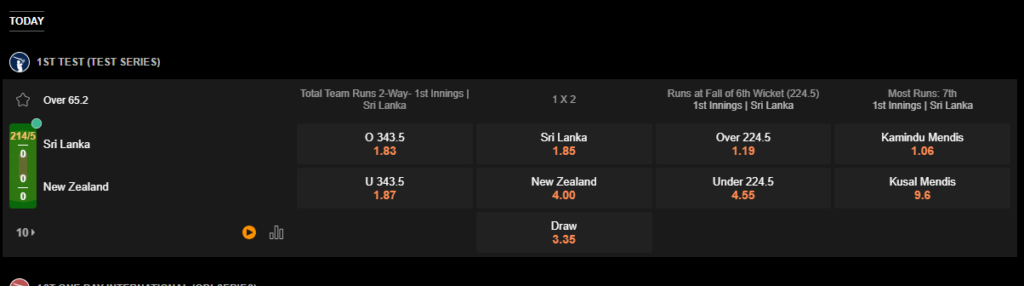 Cricket Betting Odds: Decimal Odds