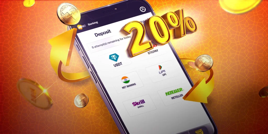 Betting Bonuses - 20% Redeposit bonus